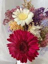 Load image into Gallery viewer, Petite Preserved Red Gerbera White Vase