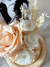 Load image into Gallery viewer, Beautiful in White Glass Dome White Rose

