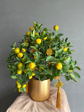 Load image into Gallery viewer, Kumquat with Gold Chinese Knots
